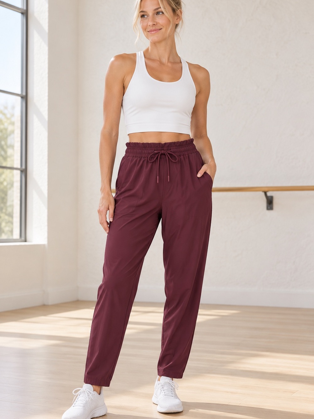Lululemon Burgundy / Wine Pull-On Jogger Pants 16